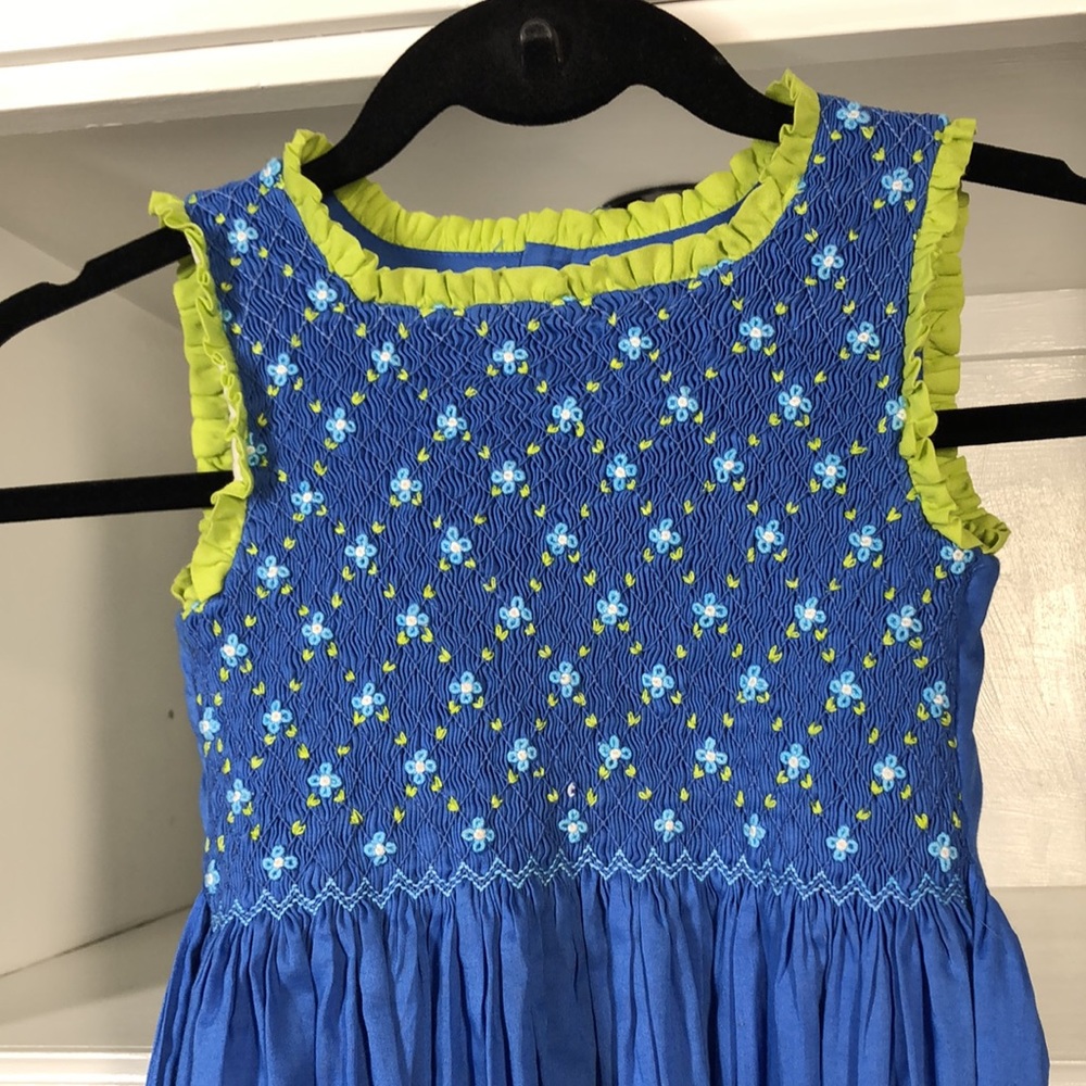 Smocked Dress Luli & Me Brand Girls Size 6 (Item #483)